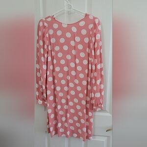 LOFT Pink Polka Dot Soft Dress